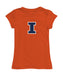  Illinois Fighting Illini Girl´s Fitted Cotton T-shirt Orange