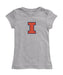  Illinois Fighting Illini Girl´s Fitted Cotton T-shirt Grey
