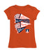  Illinois Fighting Illini Girl´s Fitted Cotton T-shirt Orange