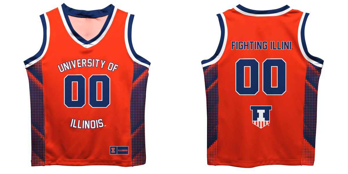 Illinois Fighting Illini Vive La Fete Game Day Orange Boys Fashion Basketball Jersey - Vive La Fête - Online Apparel Store
