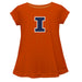  Illinois Fighting Illini Short Sleeve Youth Cotton Top Orange