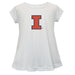  Illinois Fighting Illini Short Sleeve Youth Cotton Top White