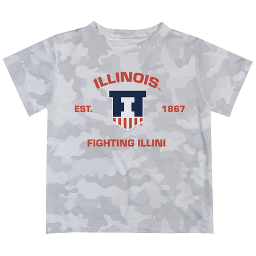  Illinois Fighting Illini T-Shirt CAMO Light Grey by Vive La Fete