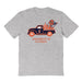  Illinois Fighting Illini Hand Sketched Vive La Fete Impressions Truck Kids Grey Cotton T-shirt