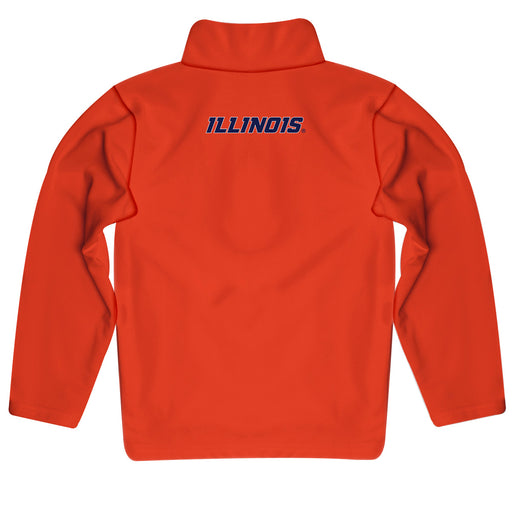 Illinois Fighting Illini Vive La Fete Logo and Mascot Name Womens Orange Quarter Zip Pullover - Vive La Fête - Online Apparel Store