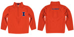 Illinois Fighting Illini Vive La Fete Logo and Mascot Name Womens Orange Quarter Zip Pullover - Vive La Fête - Online Apparel Store