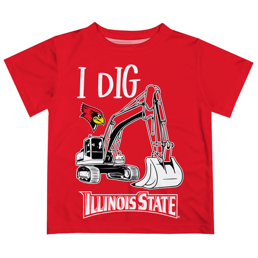 Illinois State University Redbirds Vive La Fete Excavator Boys Game Day Red Short Sleeve Tee