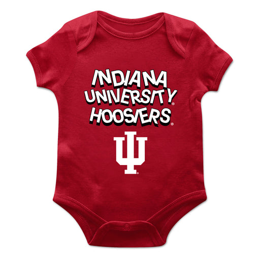 Indiana Hoosiers Vive La Fete Infant Game Day Red Short Sleeve Bodysuit
