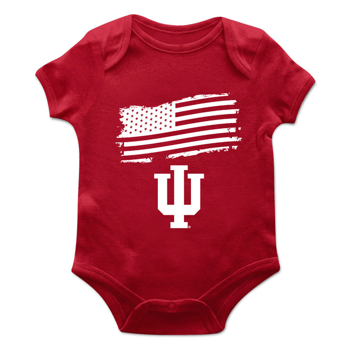 Indiana Hoosiers Vive La Fete Infant Game Day Red Short Sleeve Bodysuit