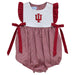 Indiana Hoosiers Embroidered Red Gingham Girls Bubble
