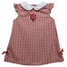 Indiana Hoosiers Embroidered Red Gingham A Line Dress