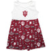 Indiana Hoosiers Sleeveless Tank Dress Girls Maroon Repeat Print Hand Sketched Vive La Fete Impressions