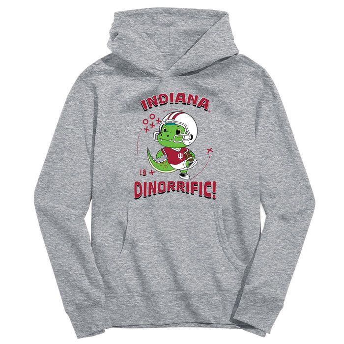 Indiana Hoosiers Vive La Fete Dinorrific Heather Grey Cotton Hoodie