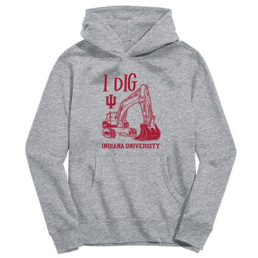 Indiana Hoosiers Vive La Fete Excavator Heather Grey Cotton Hoodie