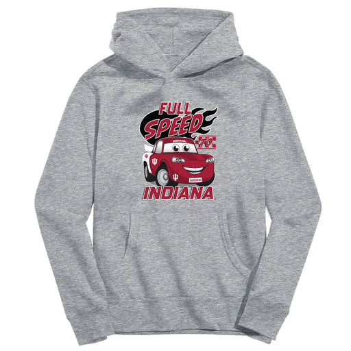 Indiana Hoosiers Vive La Fete Full Speed Heather Grey Cotton Hoodie