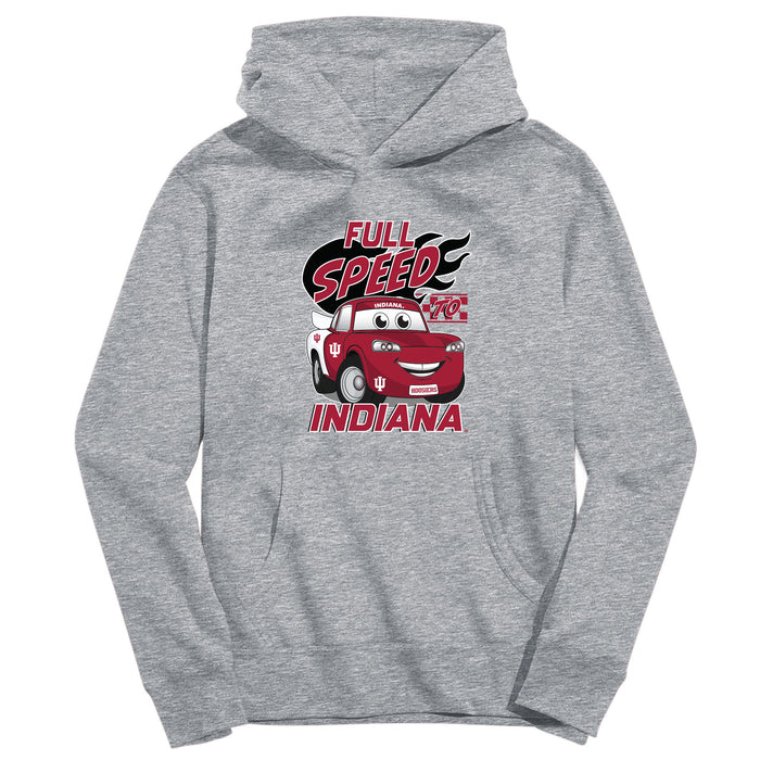 Indiana Hoosiers Vive La Fete Full Speed Heather Grey Cotton Hoodie
