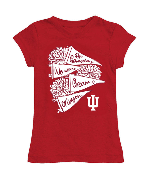 Indiana Hoosiers Girl´s Fitted Cotton T-shirt Red