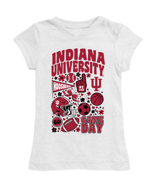 Indiana Hoosiers Girl´s Fitted Cotton T-shirt White