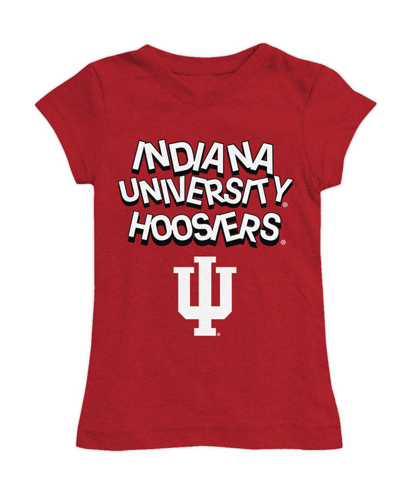 Indiana Hoosiers Girl´s Fitted Cotton T-shirt Red