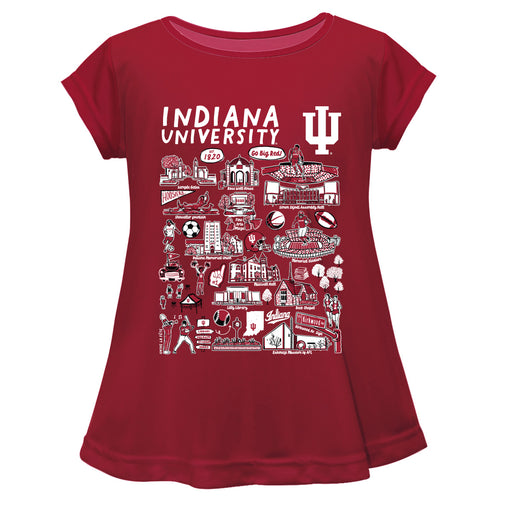 Indiana Hoosiers Tide Vive La Fete Impressions Artwork Short Sleeve Top