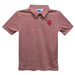 Indiana Hoosiers Embroidered Red Stripes Short Sleeve Polo Box Shirt