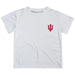 Indiana Hoosiers Hand Sketched Vive La Fete Impressions Artwork Boys White Short Sleeve Tee Shirt