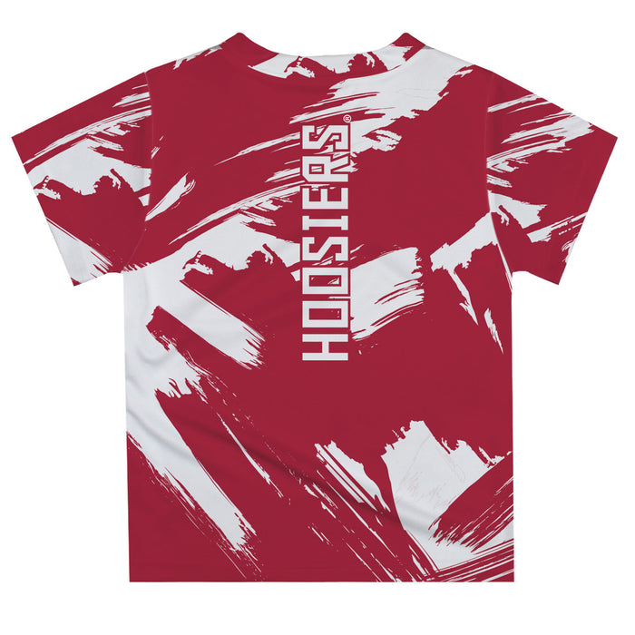 Indiana Hoosiers Vive La Fete Boys Game Day Red Short Sleeve Tee Paint Brush