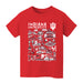 Indiana Hoosiers Hand Sketched Vive La Fete Impressions Artwork Red Cotton Short Sleeve Tshirt