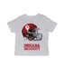 Indiana Hoosiers Original Dripping Football Helmet Grey Cotton T-Shirt  by Vive La Fete