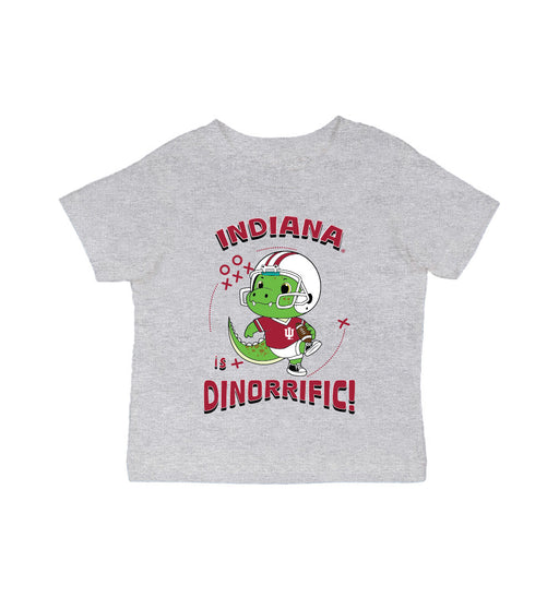 Indiana Hoosiers Vive La Fete Dinorrific Heather Grey Cotton Short Sleeve Tee