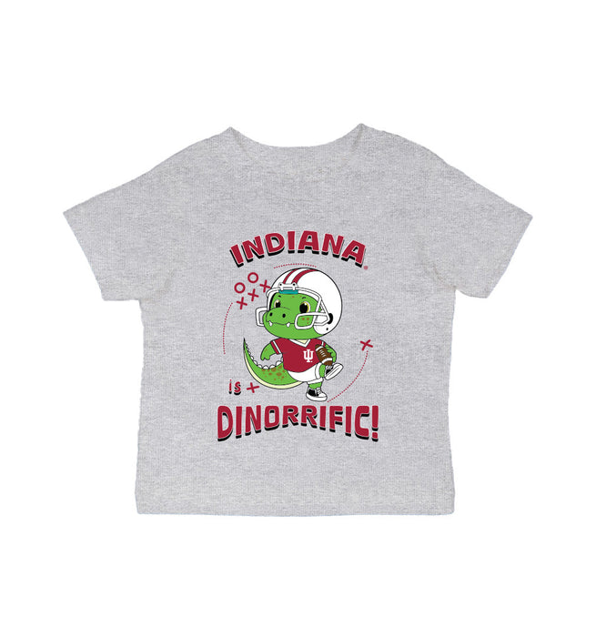 Indiana Hoosiers Vive La Fete Dinorrific Heather Grey Cotton Short Sleeve Tee