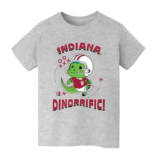 Indiana Hoosiers Vive La Fete Dinorrific Heather Grey Cotton Short Sleeve Tee