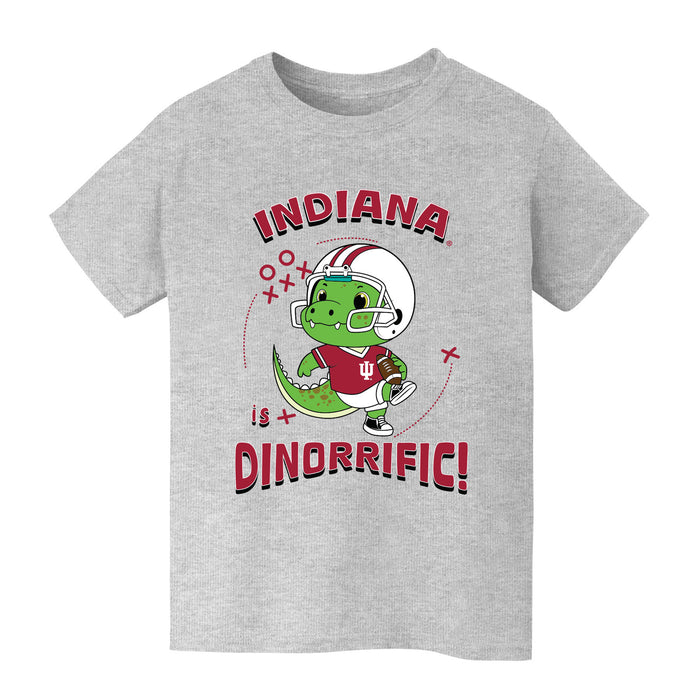 Indiana Hoosiers Vive La Fete Dinorrific Heather Grey Cotton Short Sleeve Tee