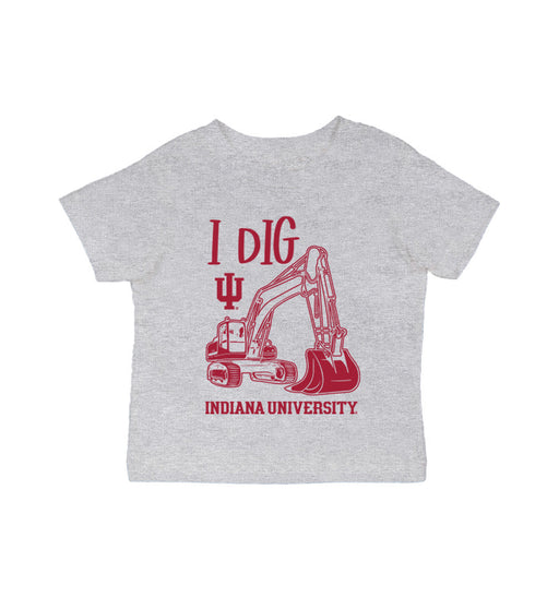 Indiana Hoosiers Vive La Fete Excavator Heather Grey Cotton Short Sleeve Tee