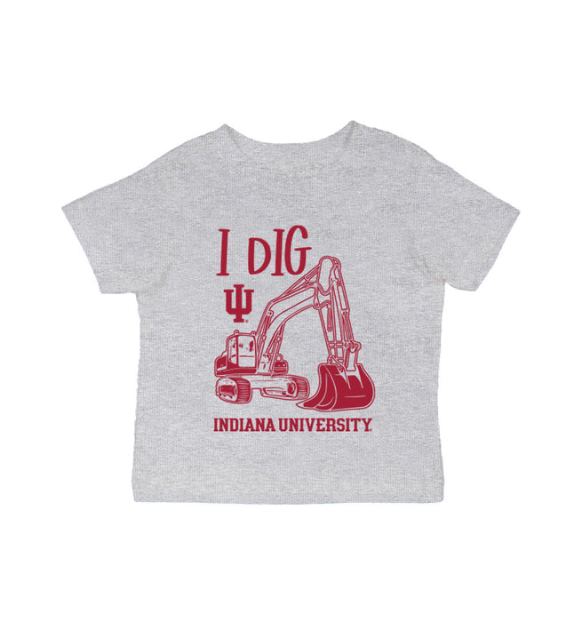 Indiana Hoosiers Vive La Fete Excavator Heather Grey Cotton Short Sleeve Tee