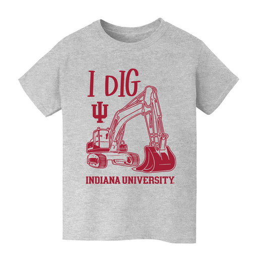 Indiana Hoosiers Vive La Fete Excavator Heather Grey Cotton Short Sleeve Tee