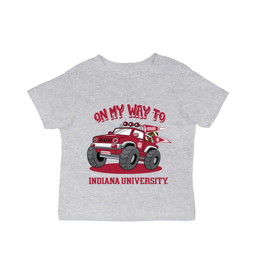 Indiana Hoosiers Vive La Fete On My Way Monster Truck Heather Grey Cotton Short Sleeve Tee