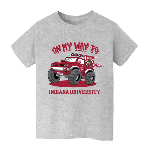 Indiana Hoosiers Vive La Fete On My Way Monster Truck Heather Grey Cotton Short Sleeve Tee