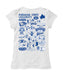 Indiana State Sycamores Hand Sketched Vive La Fete Impressions Artwork White Girls Cotton Short Sleeve Tee - Vive La Fête - Online Apparel Store