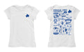 Indiana State Sycamores Hand Sketched Vive La Fete Impressions Artwork White Girls Cotton Short Sleeve Tee - Vive La Fête - Online Apparel Store
