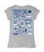 Indiana State Sycamores Hand Sketched Vive La Fete Impressions Artwork Grey Girls Cotton Short Sleeve Tee - Vive La Fête - Online Apparel Store