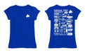 Indiana State Sycamores Hand Sketched Vive La Fete Impressions Artwork Blue Girls Cotton Short Sleeve Tee - Vive La Fête - Online Apparel Store