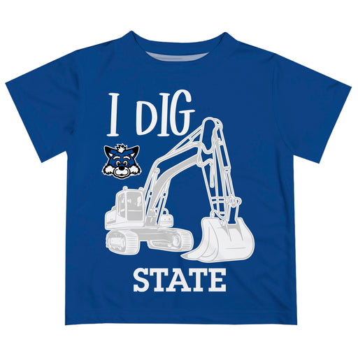 Indiana State Sycamores Vive La Fete Excavator Boys Game Day Blue Short Sleeve Tee