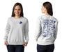 Indiana State Sycamores Hand Sketched Artwork Gray Crewneck Sweatshirt for Women - Vive La Fête - Online Apparel Store