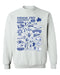 Indiana State Sycamores Hand Sketched Vive La Fete Impressions White Cotton Crewneck Sweatshirt for Women
