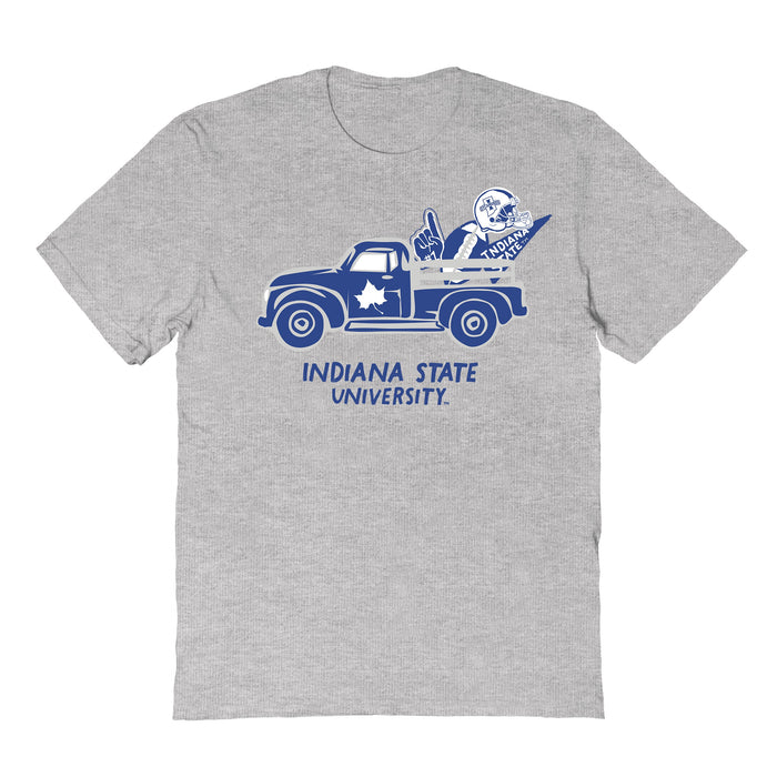 Indiana State Sycamores Hand Sketched Vive La Fete Impressions Truck Grey T-shirt for Women
