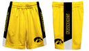 Iowa Vive La Fete Game Day Gold Stripes Boys Solid Black Athletic Mesh Short - Vive La Fête - Online Apparel Store