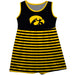 Iowa Hawkeyes Vive La Fete Girls Game Day Sleeveless Tank Dress Solid Gold Logo Stripes on Skirt
