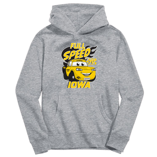 Iowa Hawkeyes Full Speed Heather Grey Cotton Youth Hoodie