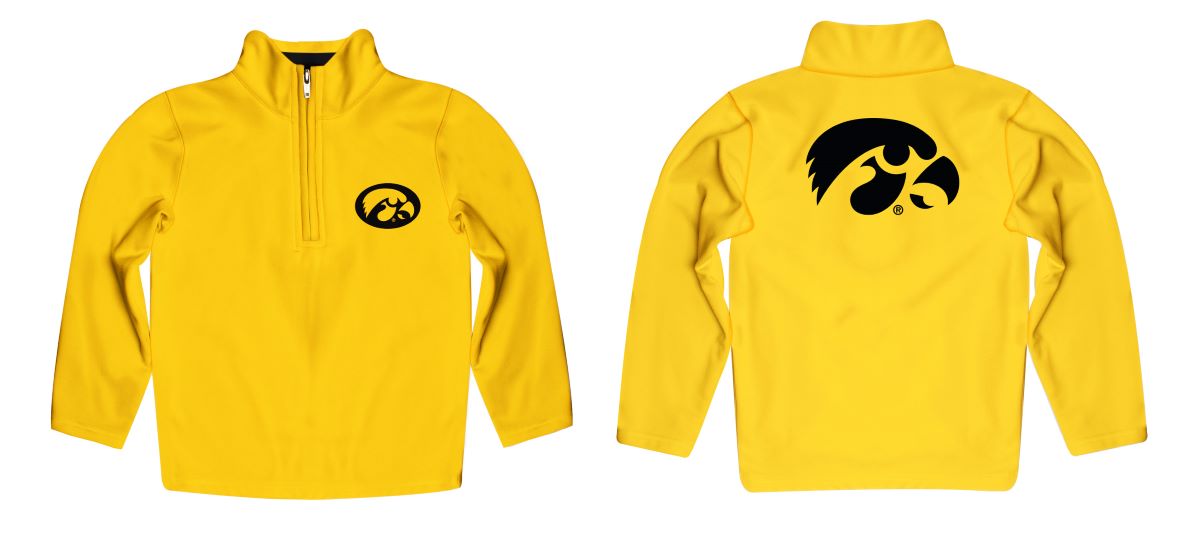Iowa Hawkeyes Vive La Fete Game Day Solid Gold Quarter Zip Pullover Sleeves - Vive La Fête - Online Apparel Store